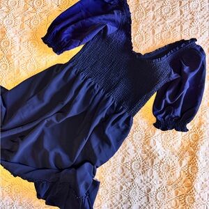 Hill House Louisa Navy Midi Dress